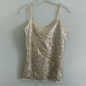 NWT Banana Republic Sequin Chevron Tank Top size XS